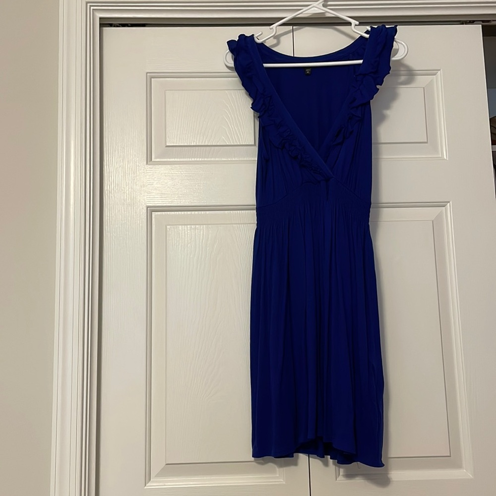 Express royal blue ruffle tank top dress. Size small. Smoke free home.